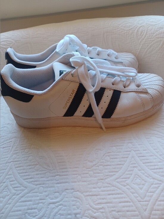adidas Shoes - Women's ADIDAS Superstar Black White Shoes Sneakers Size 7